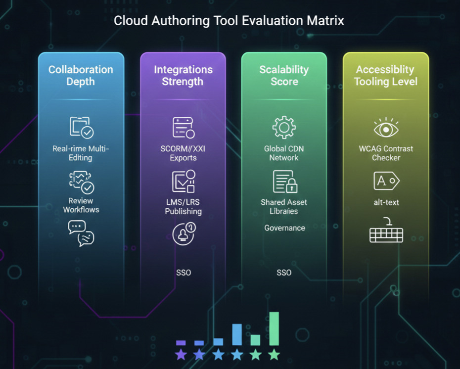 Cloud authoring tool evaluation matrix